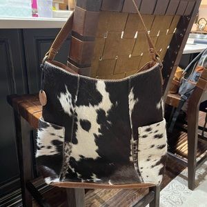 Cowprint shoulder bag